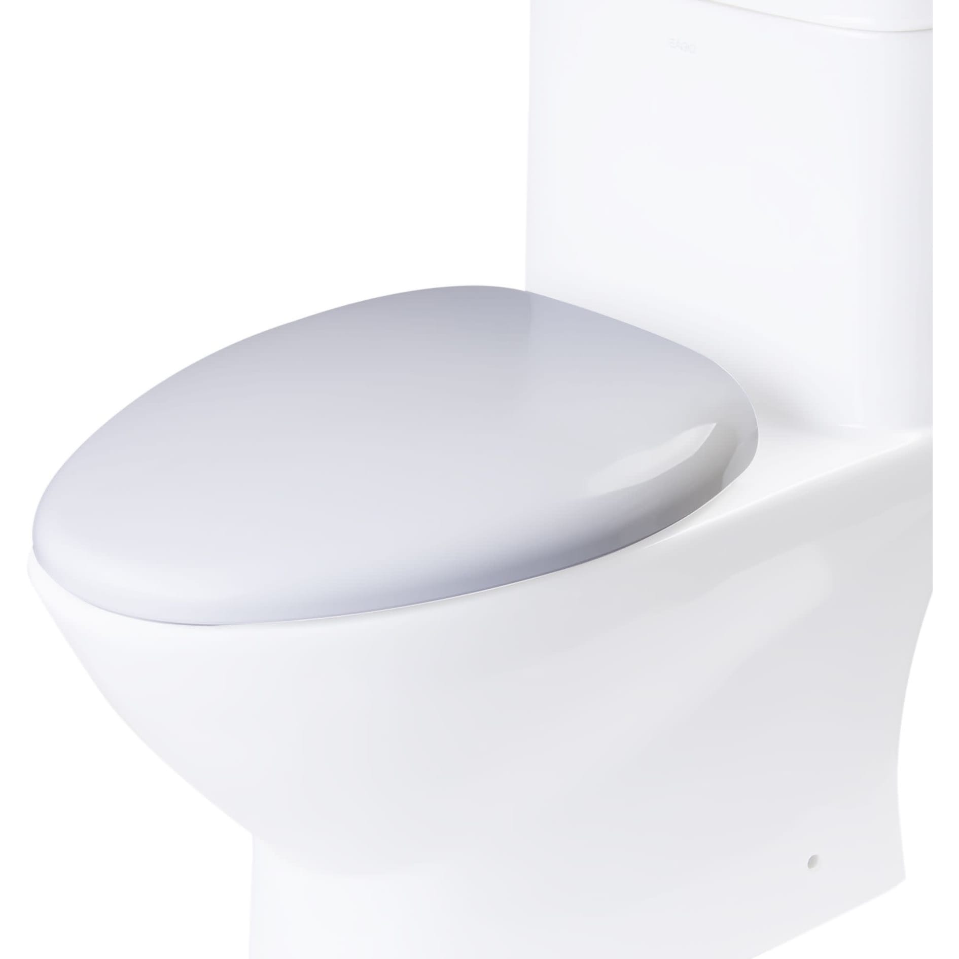 Eago Elongated Closed Front Toilet Seat With Soft Close Hinges White