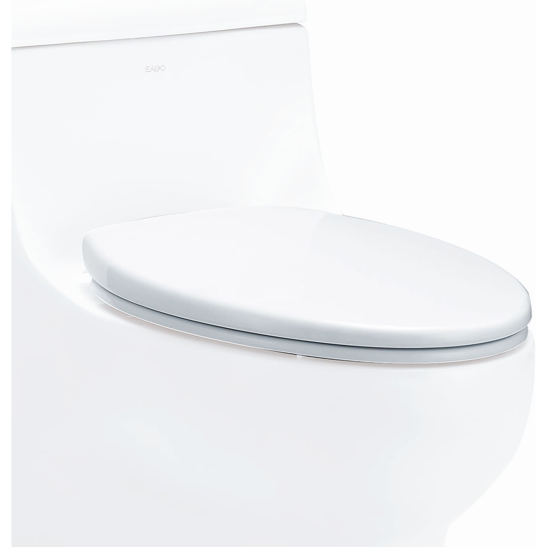 Eago R 358Seat Elongated Closed Front Toilet Seat With Soft Close White
