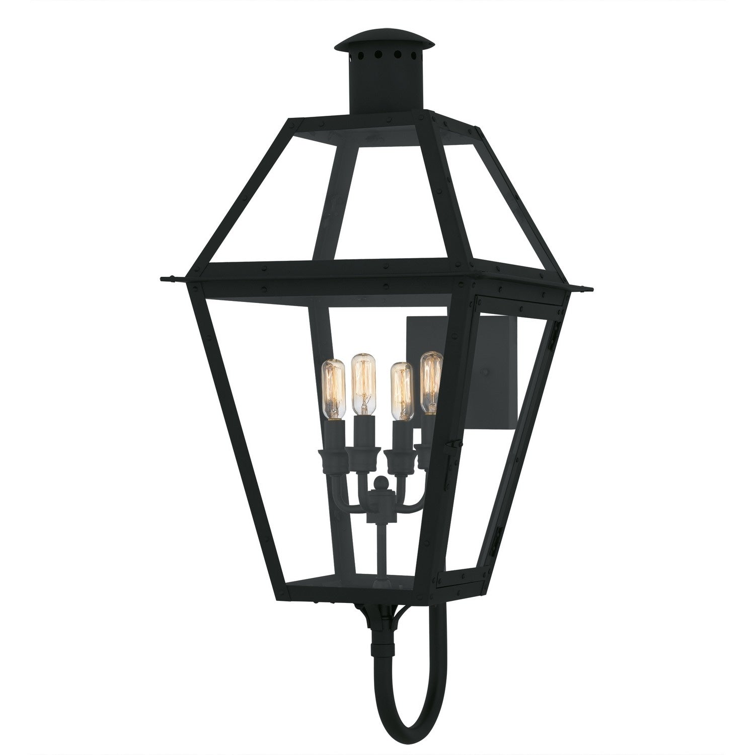 Earth Black Outdoor Wall Lantern From The Rue De Royal Collection