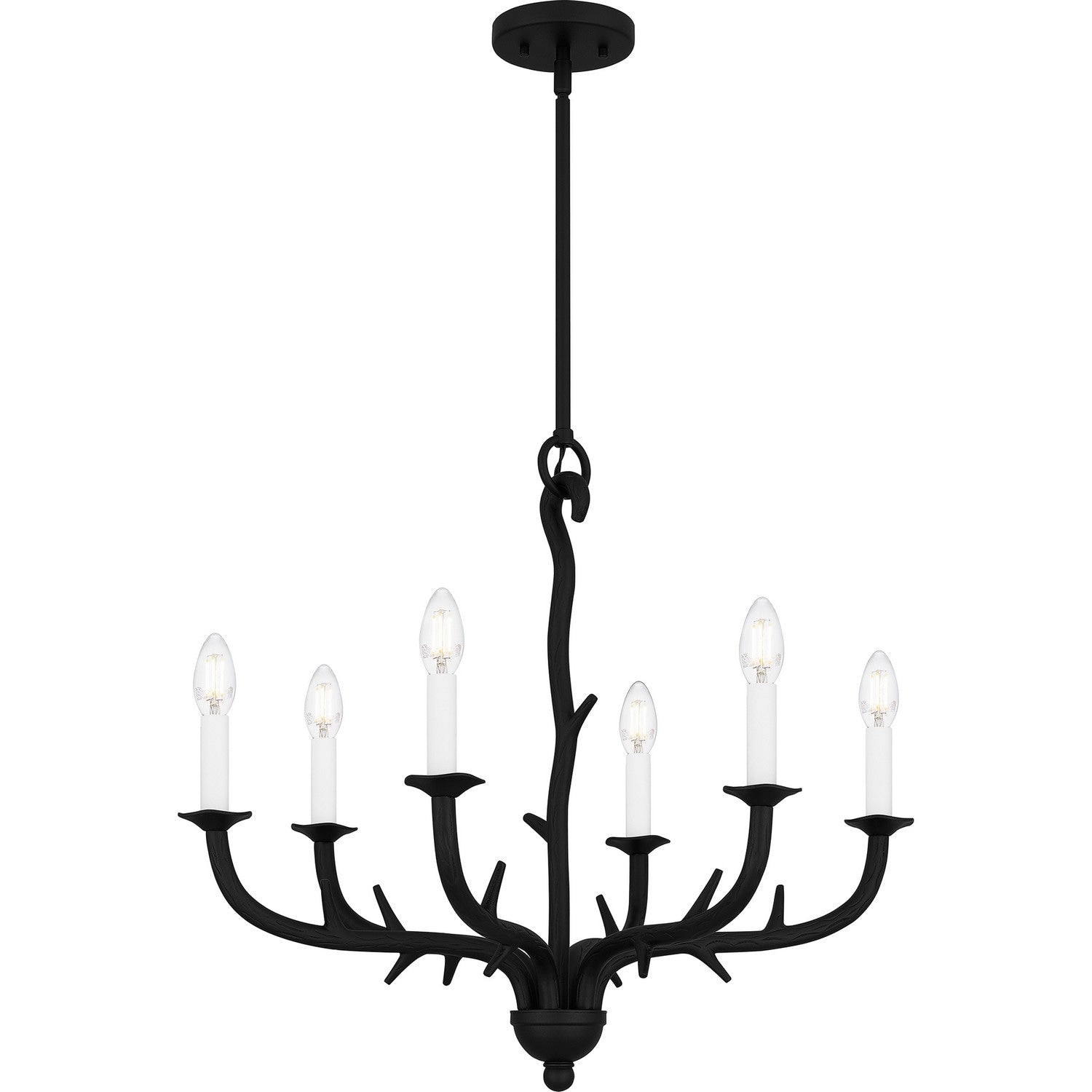 Earth Black Six Light Chandelier From The Oakley Collection