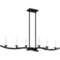 Earth Black Six Light Linear Chandelier From The Oakley Collection