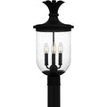 Earth Black Three Light Outdoor Post Mount From The Havana Collection