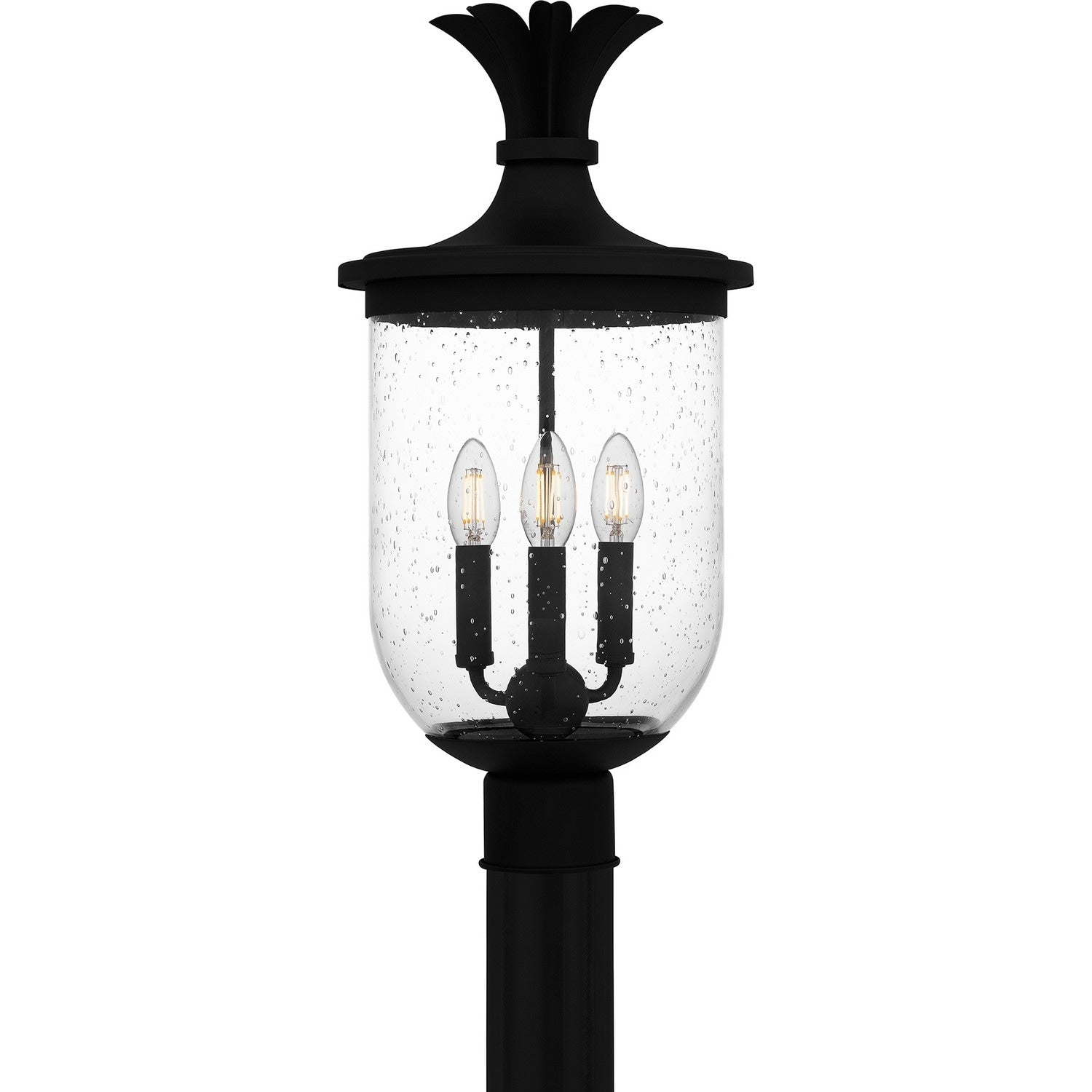 Earth Black Three Light Outdoor Post Mount From The Havana Collection