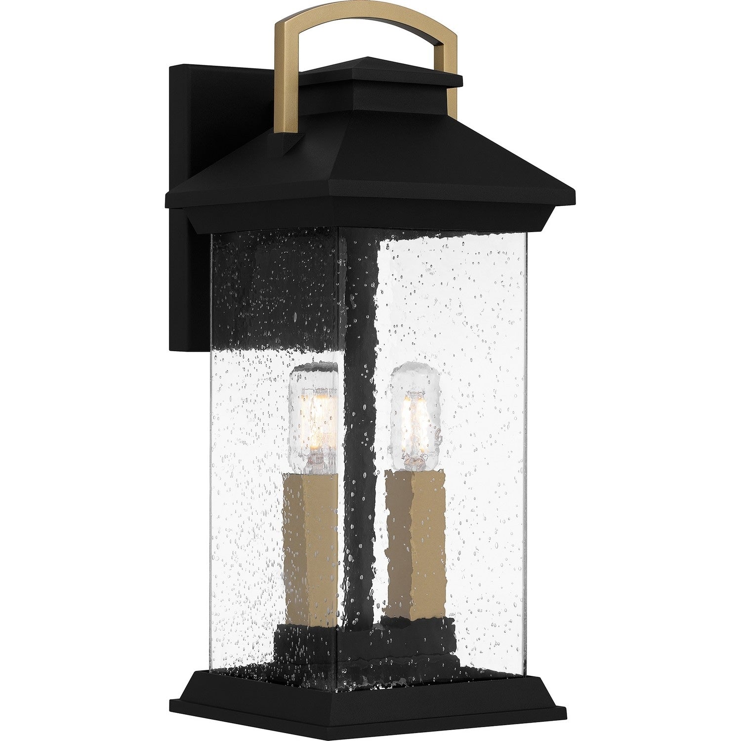 Earth Black Two Light Outdoor Wall Mount From The Henderson Collection