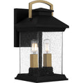 Earth Black Two Light Outdoor Wall Mount From The Henderson Collection