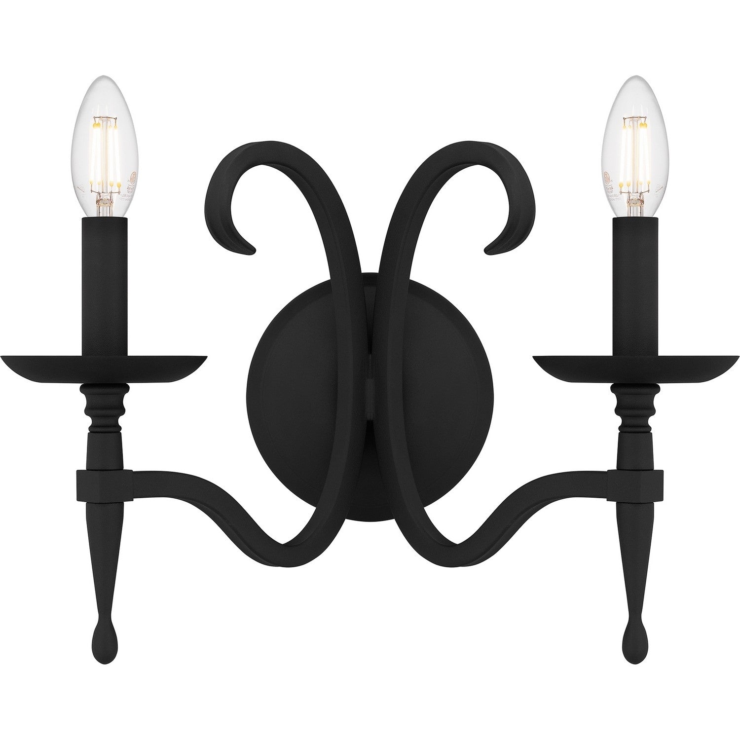Earth Black Two Light Wall Sconce From The Octavia Collection