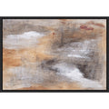 Earthy Whispers In Brushstrokes I By J L Design Framed Canvas Wall Art Print