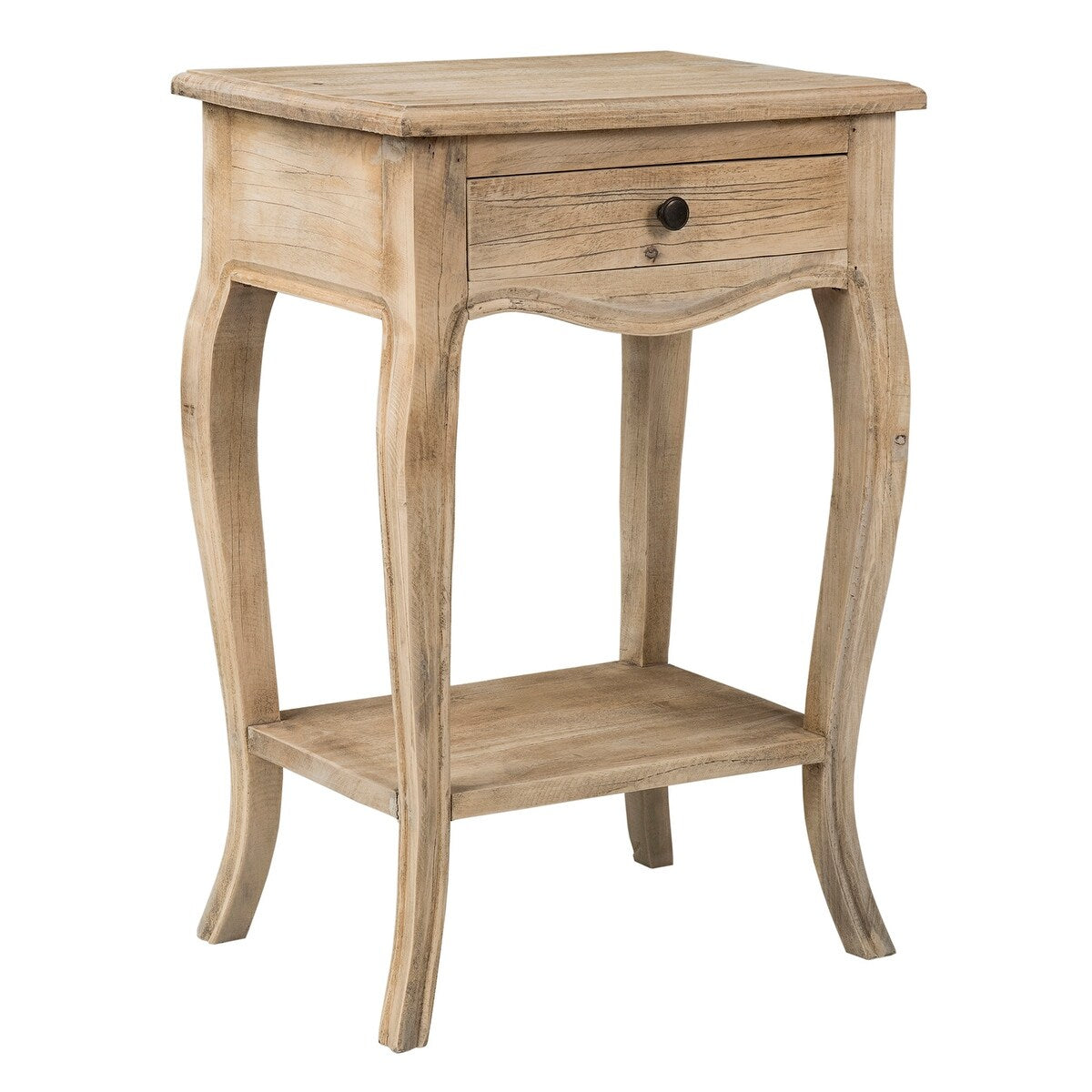 East At Mains Bishop Brown Rectangular Rubberwood Accent Table