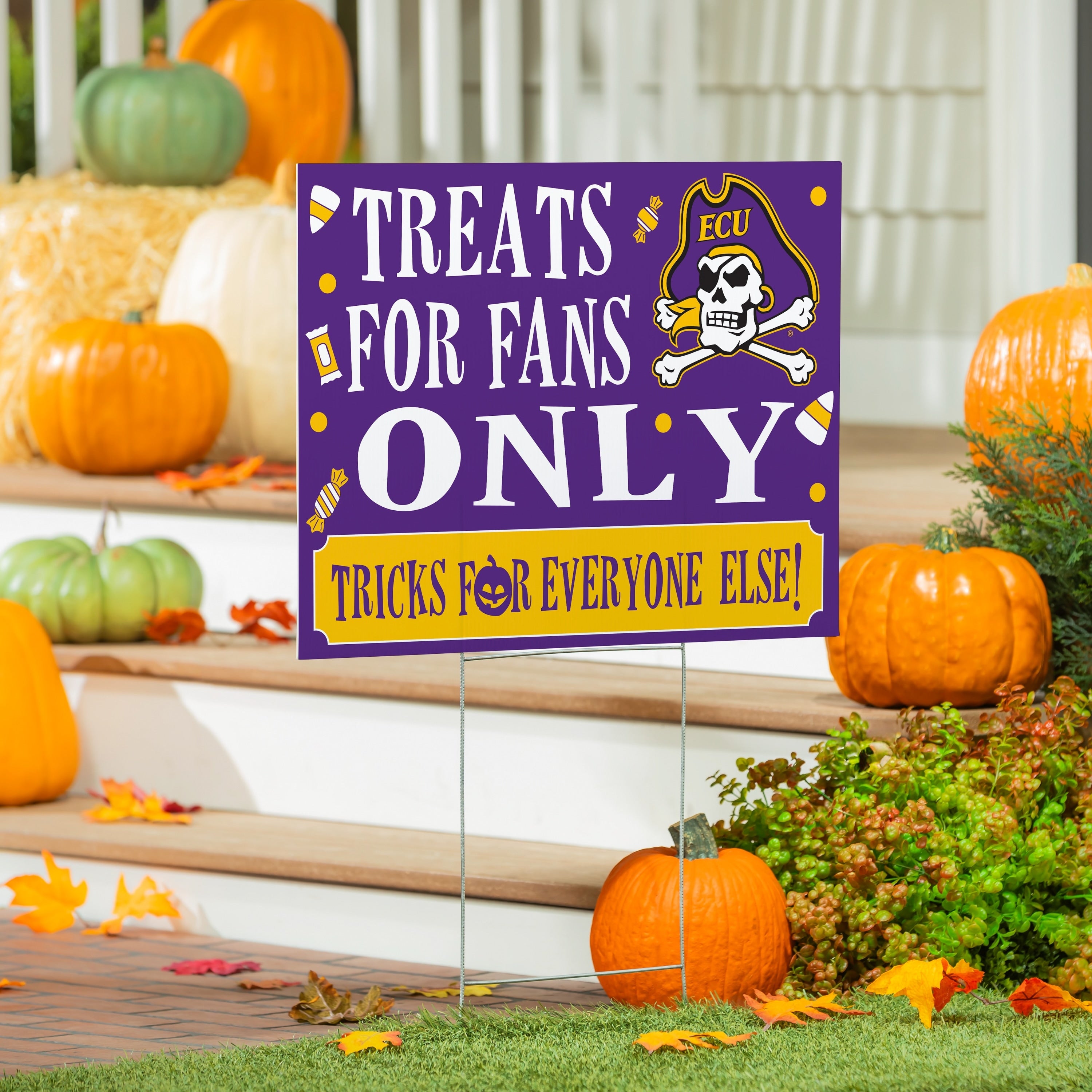 East Carolina University Yard Sign Halloween Treats For Fans