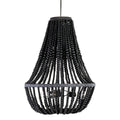 East At Main Kera Collapsible Chandelier With Wooden Beads Black