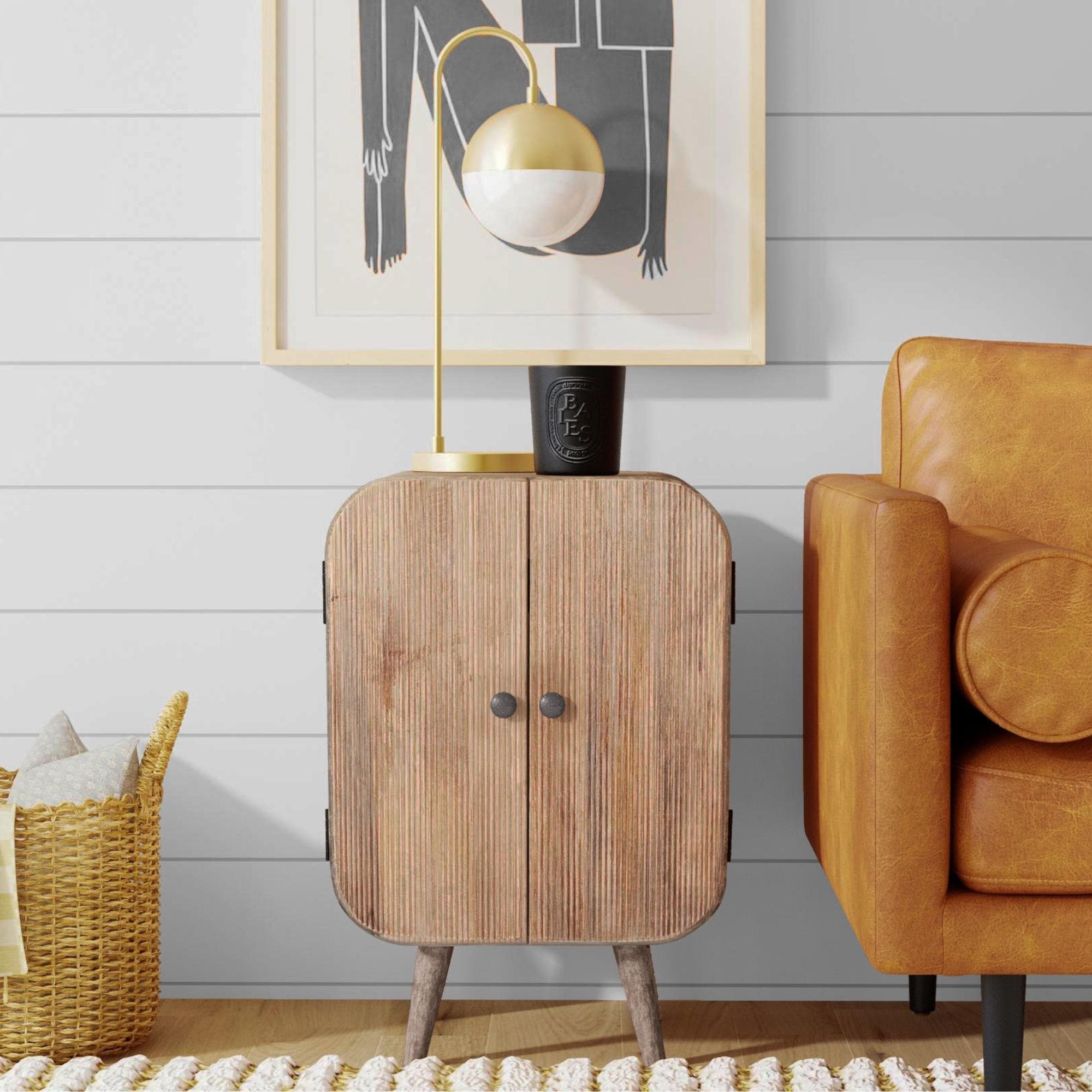 Two Door Mango Wood Side Cabinet