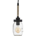 Ebro Glass Mason Jar 1 Light Pendant 15.75 X 11 X 11