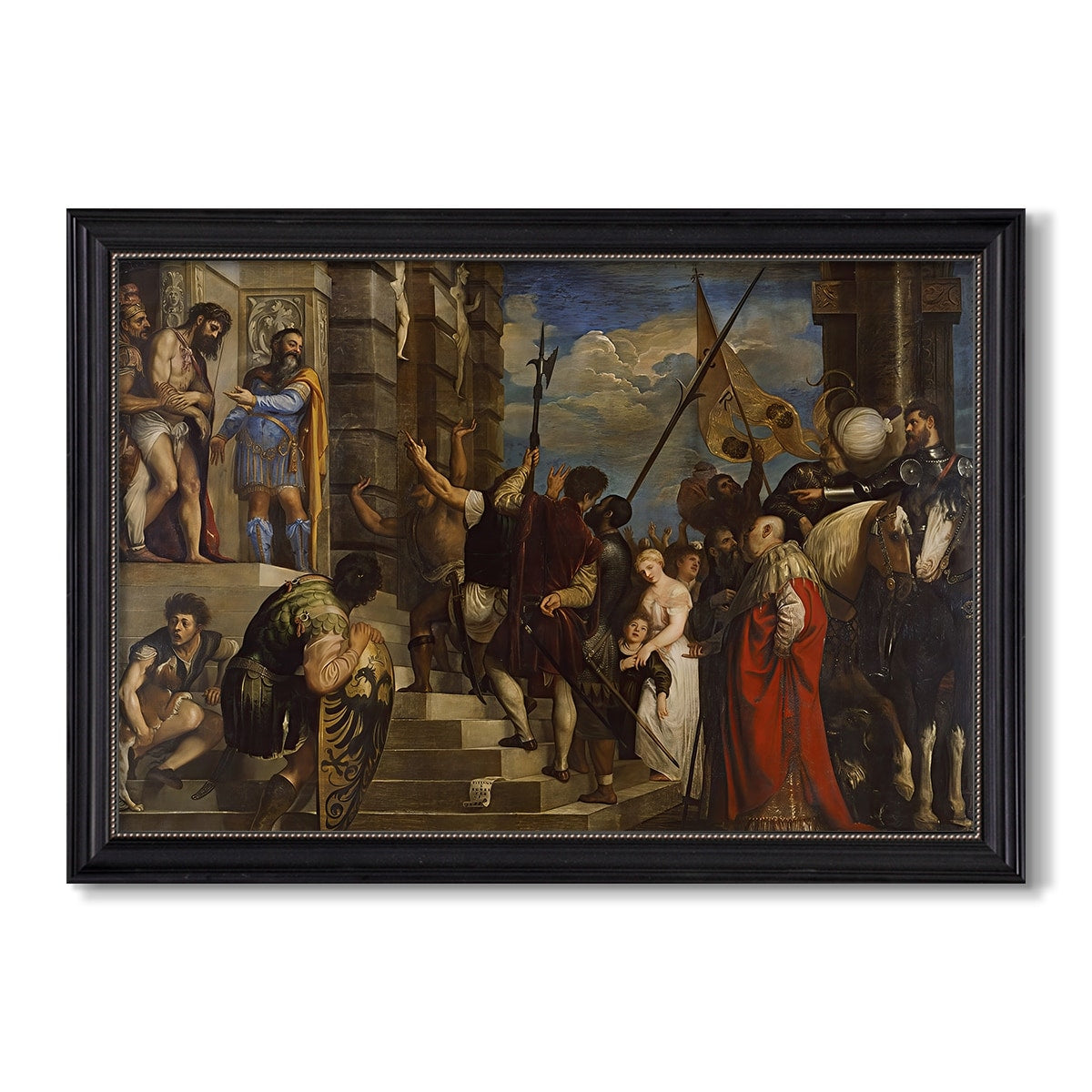 Ecce C 1543 Titian Custom Framed Canvas