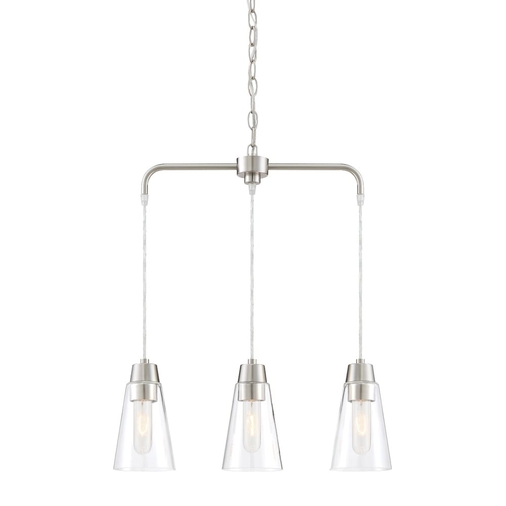 Echo 3 Light Chandelier Satin