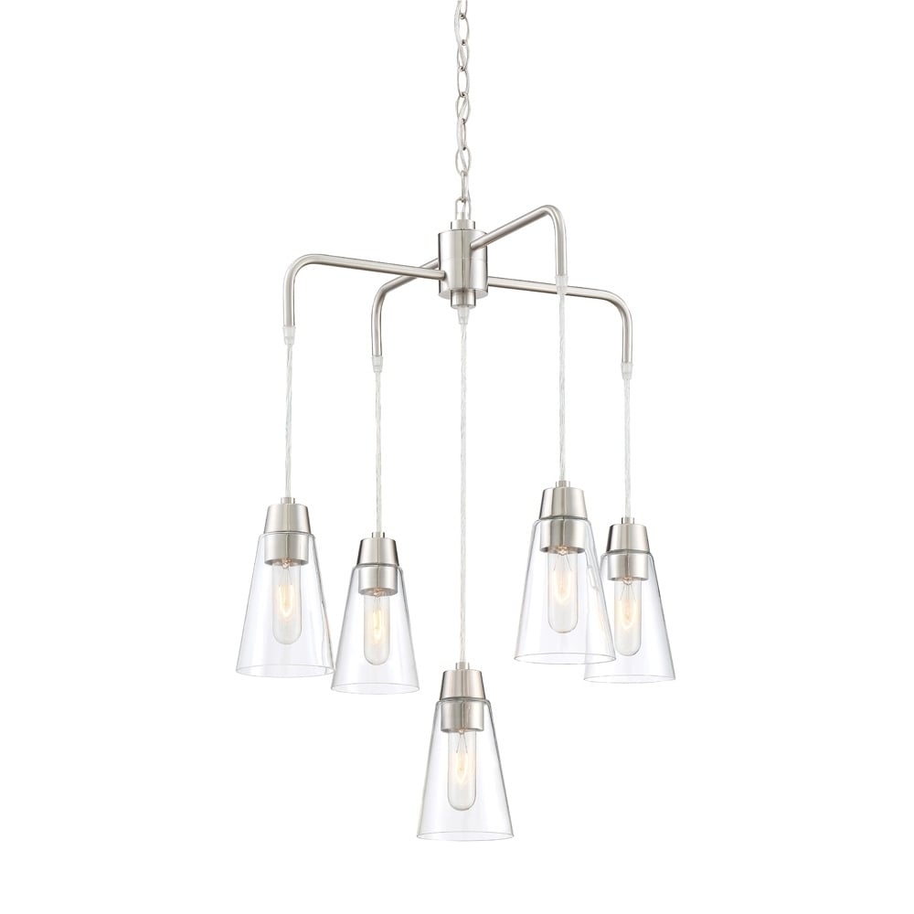 Echo 5 Light Chandelier Satin