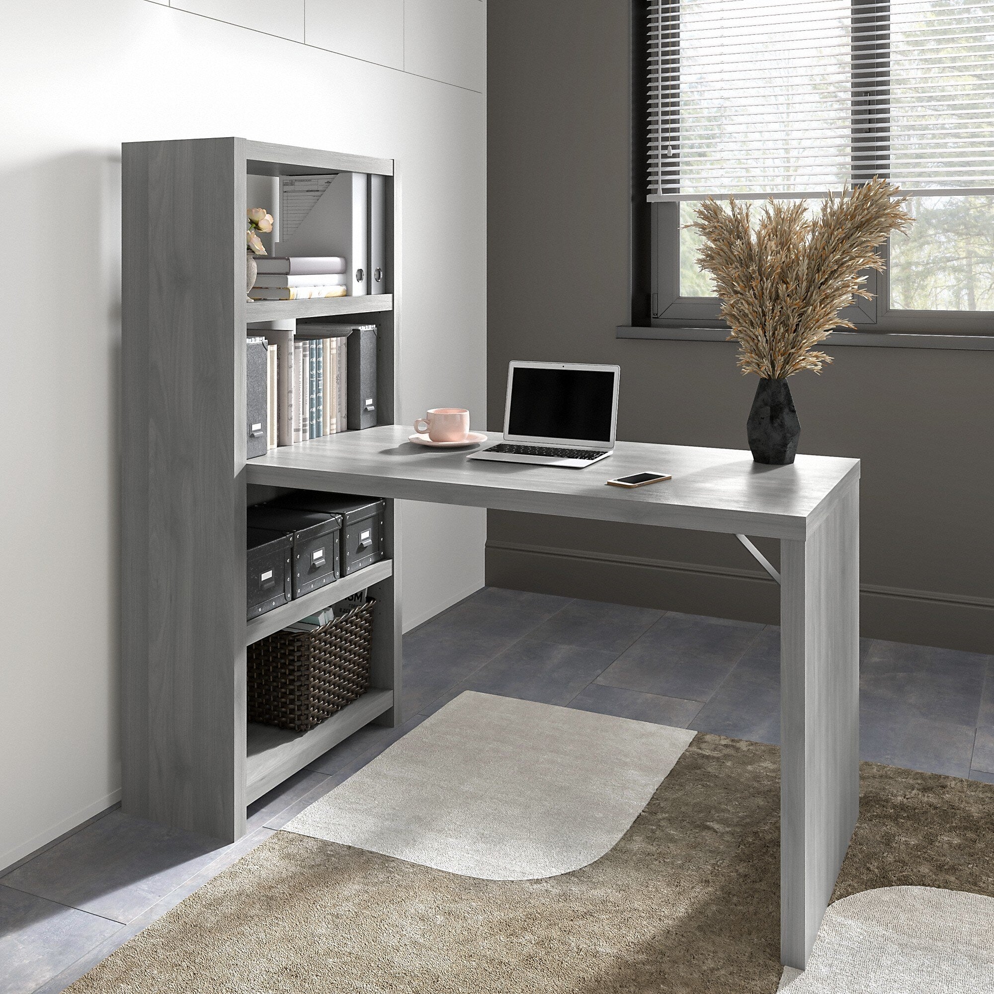 Office By Kathy Ireland Echo 56W Bookcase Desk