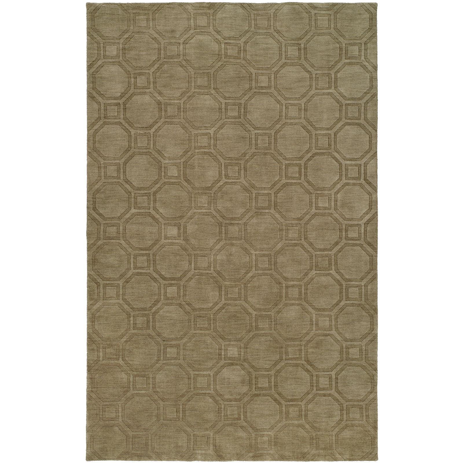 Echo Smokey Taupe Wool Handmade Area Rug 96 X 136