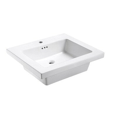 Eclipse 25 W X 22 L Virtuous China Vanity Top In White