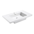 Eclipse 37 W X 22 L Virtuous China Vanity Top In White