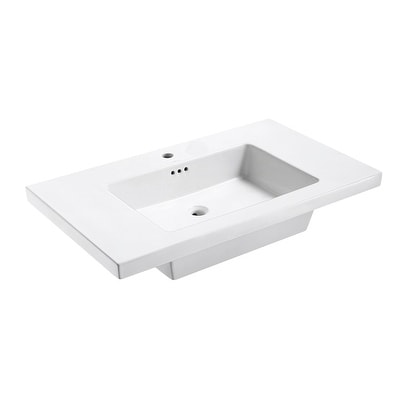 Eclipse 37 W X 22 L Virtuous China Vanity Top In White