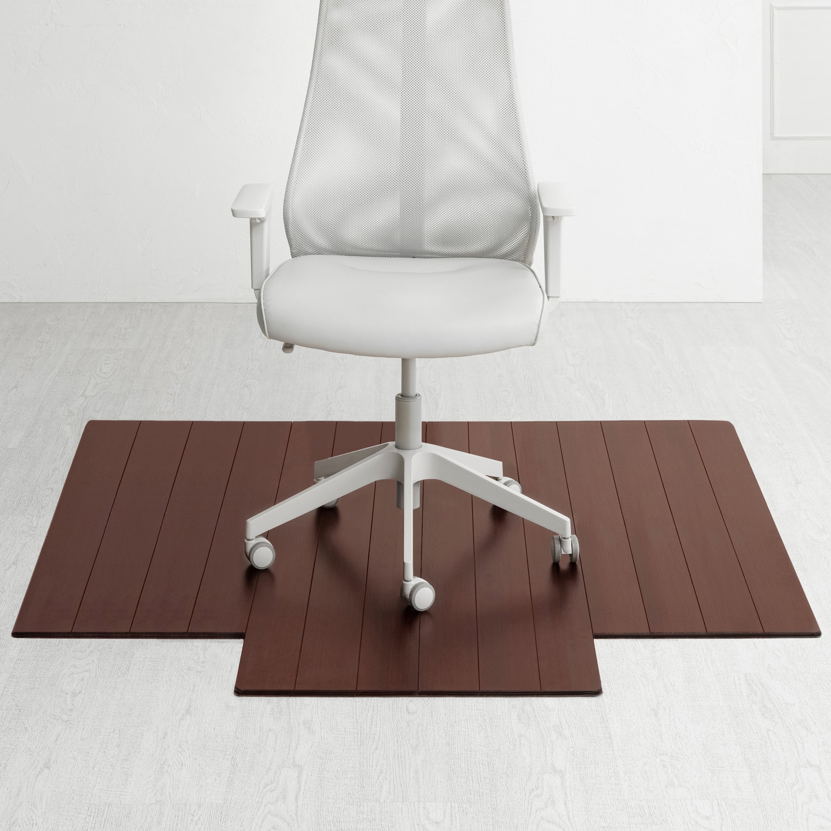 Eco Bamboo Deluxe Cherry Chair Mat With Lip 55 X 57