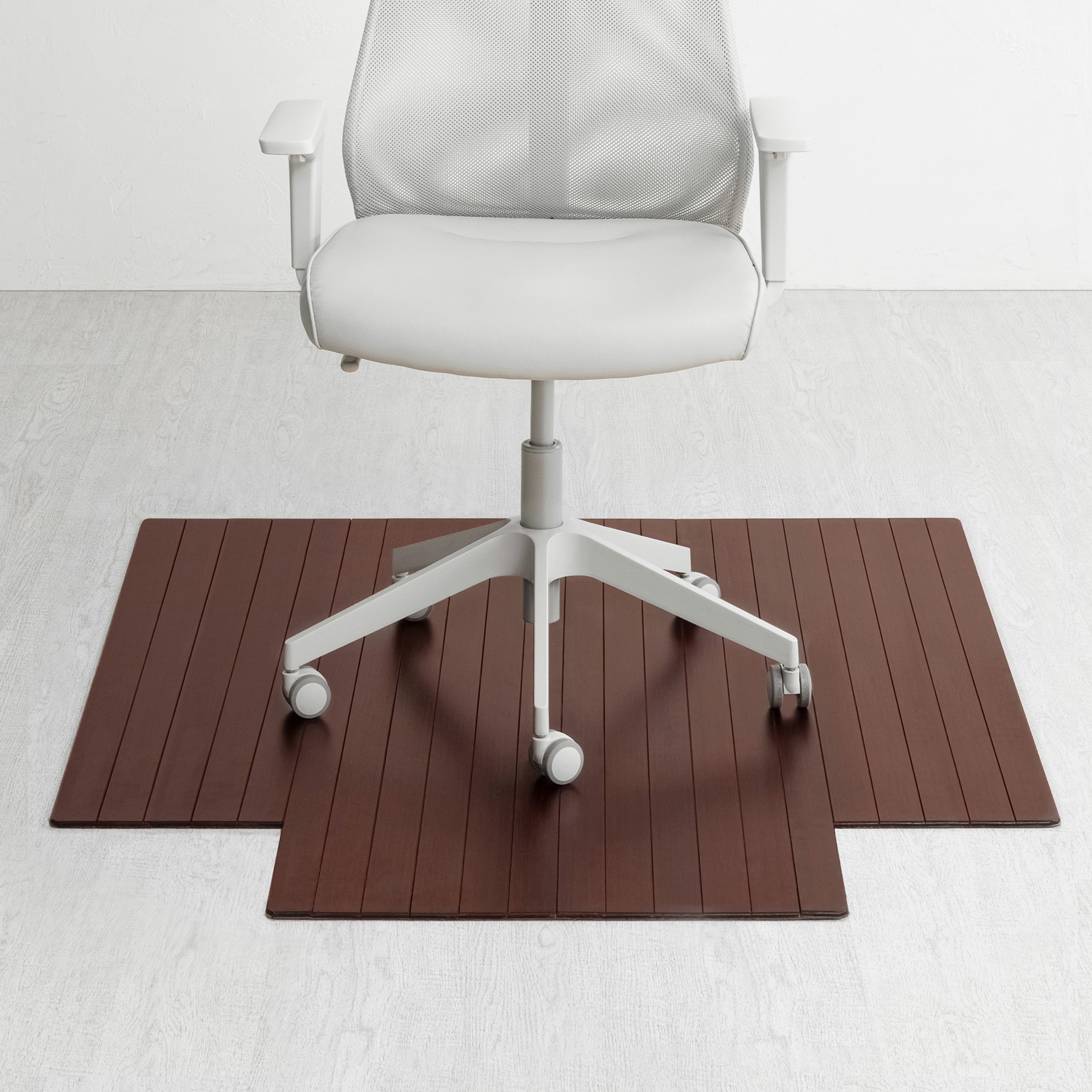 Eco Bamboo Standard Cherry Chair Mat With Lip 44 X 52