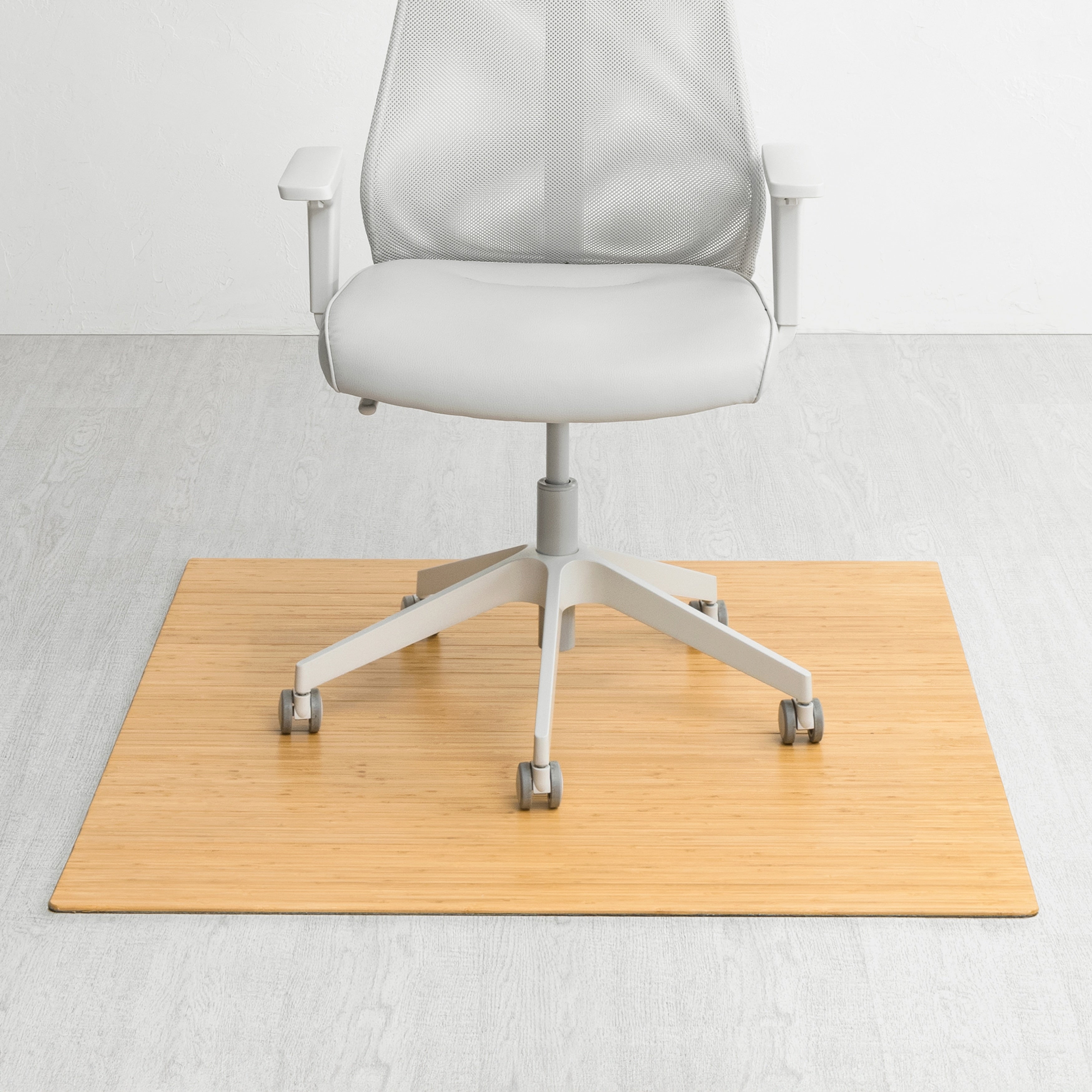 Eco Bamboo Standard Rectangular Natural Chair Mat 42 X 48