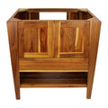 30 Ecodecors Curvature Solid Teak Bathroom Vanity In Earthyteak Finish