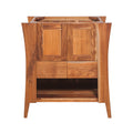 30 Ecodecors Solid Teak Curvature Solid Teak Bathroom Vanity In Earthyteak Finish