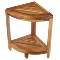 Corner Teak Shelf Ecodecors Earthyteak Oasis 2 Tier With Storage Shelf Earthyteak Finish