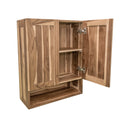 Ecodecors Curvature Solid Teak Bathroom Wall Cabinet Fully Assembled N A