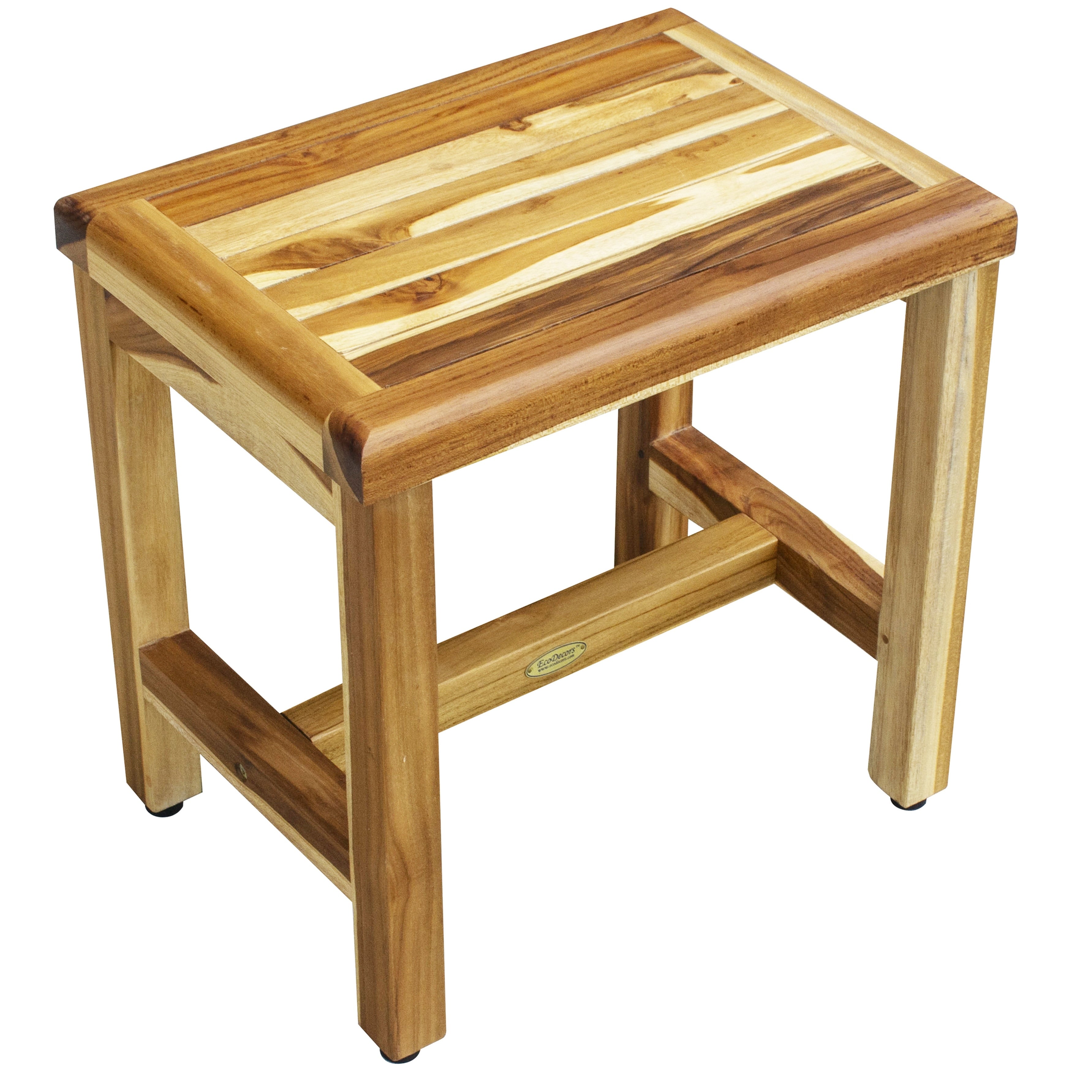 18 Ecodecors Earthyteak Eleganto Solid Teak Shower Stool Earthyteak Finish