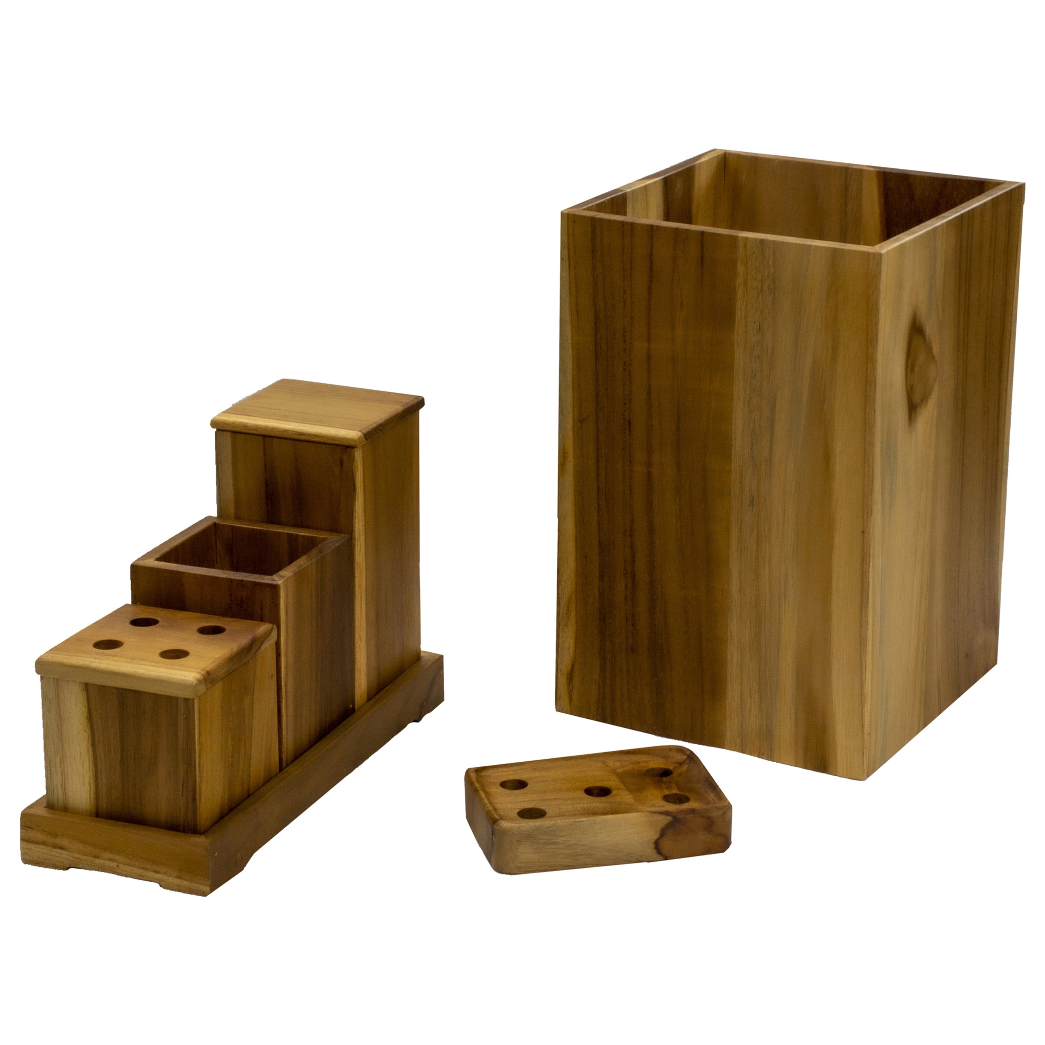 Ecodecors Eleganto Teak Bathroom Amenities Set N A