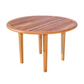 48 Ecodecors Oasis Indoor Outdoor Round Solid Teak Dining Table Earthyteak Finish N A