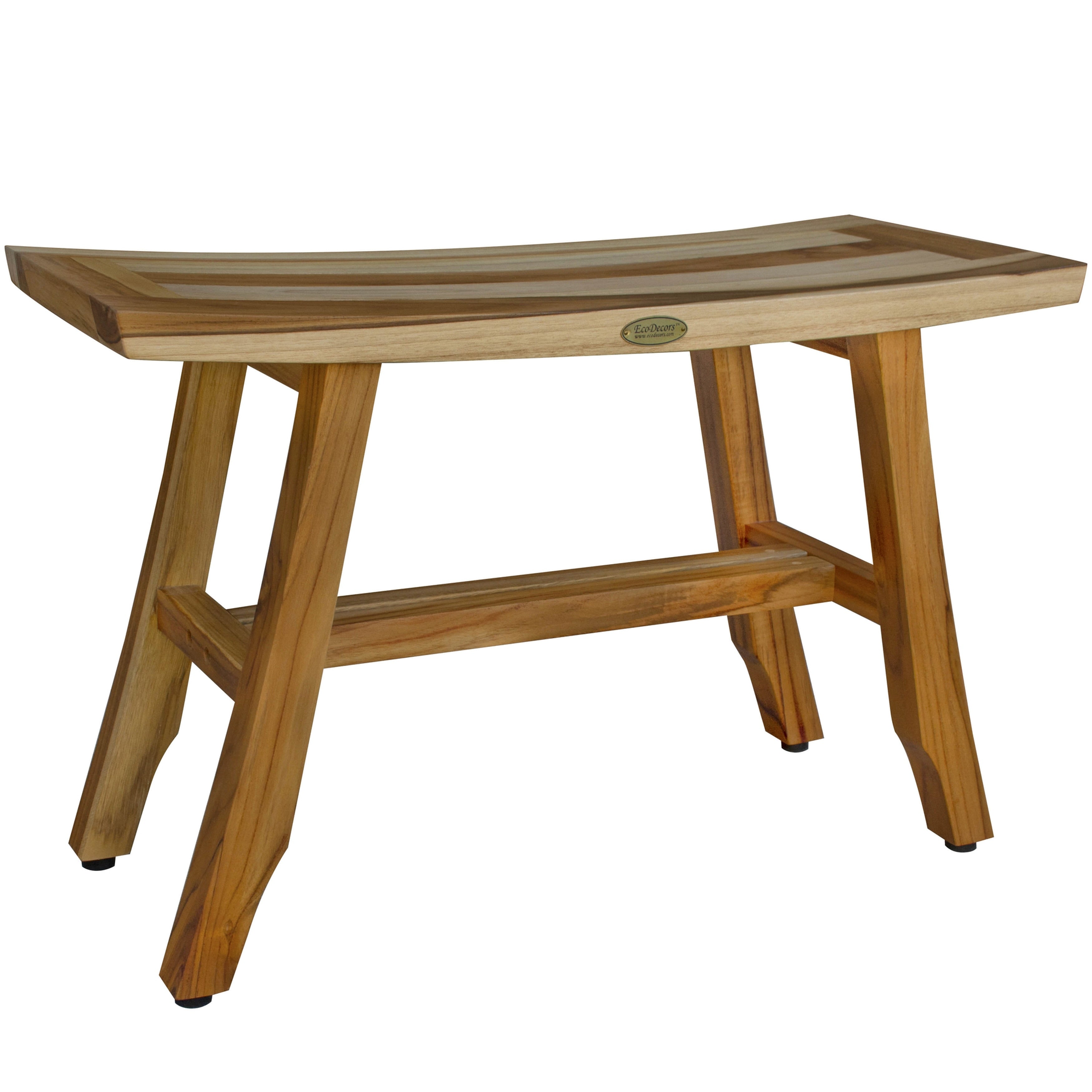 28 Ecodecors Satori Solid Teak Shower Bathroom Bench In Earthyteak Finish