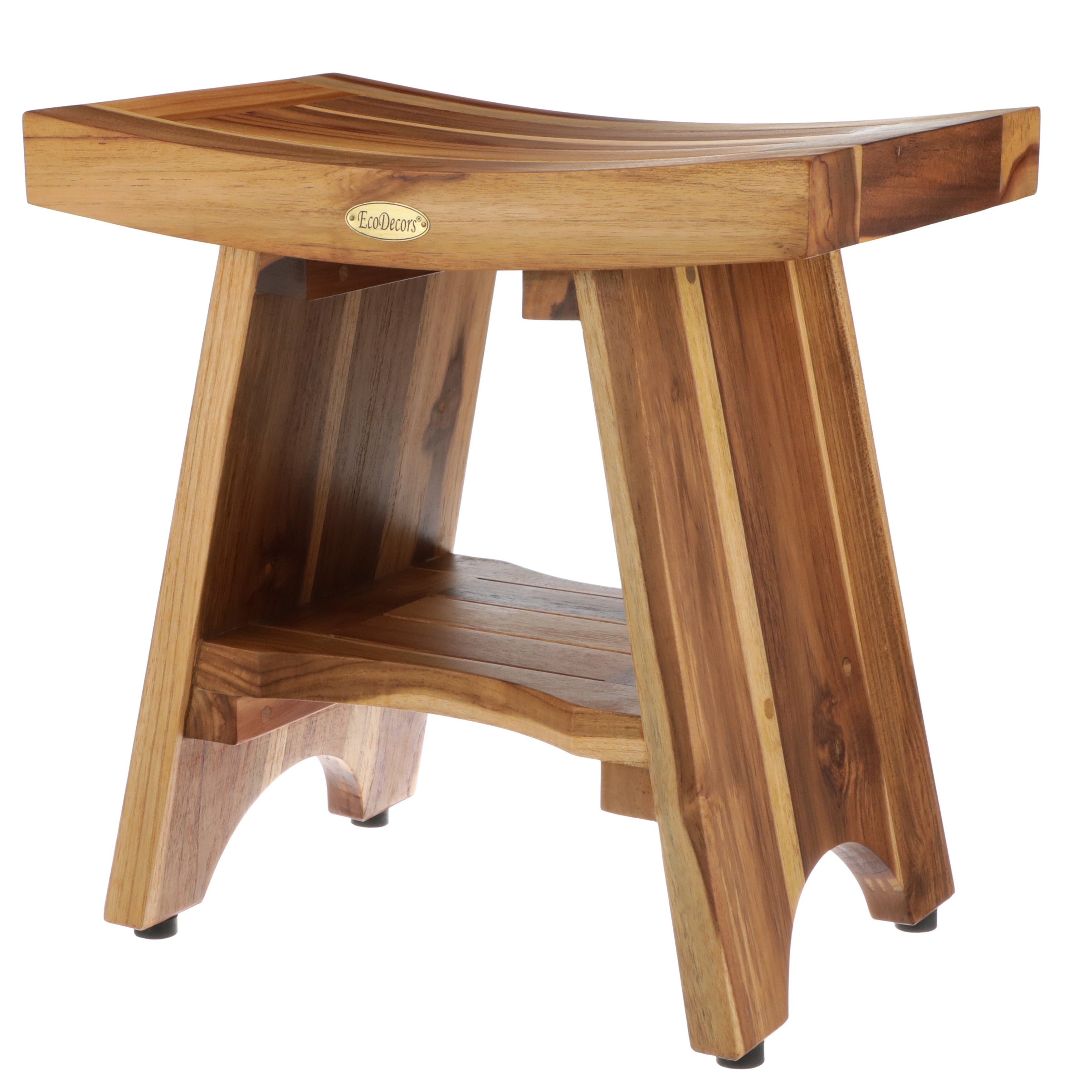 Ecodecors Serenity 18 Eastern Style Shower Stool With Shelf