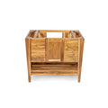 36 Ecodecors Curvature Solid Teak Bathroom Vanity In Earthyteak Finish