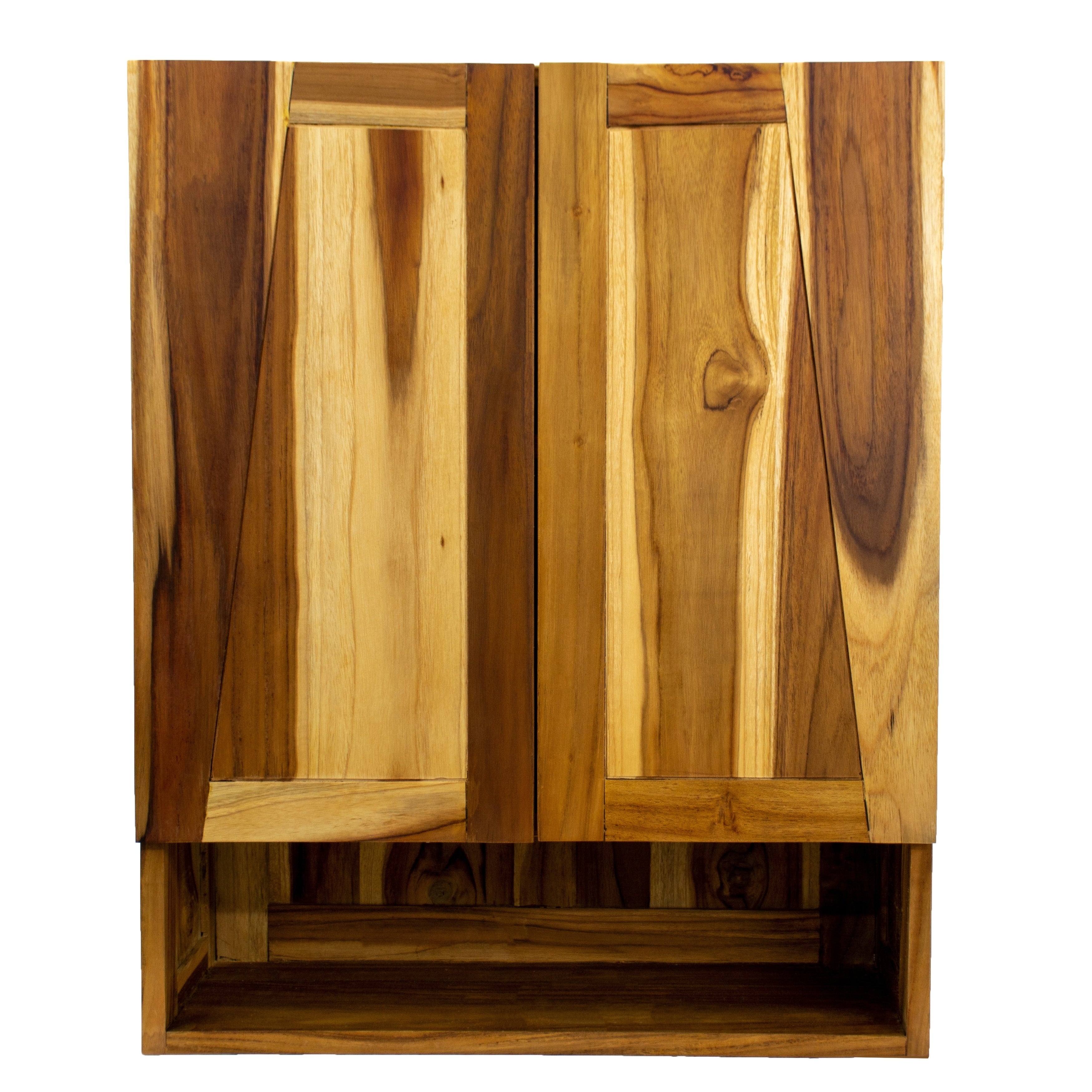 Ecodecors Significado Solid Teak Bathroom Wall Cabinet Fully Assembled N A