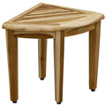 Compact Corner Teak Shower Seat Shaving Stand Ecodecors Earthyteak Oasis Earthyteak Finish