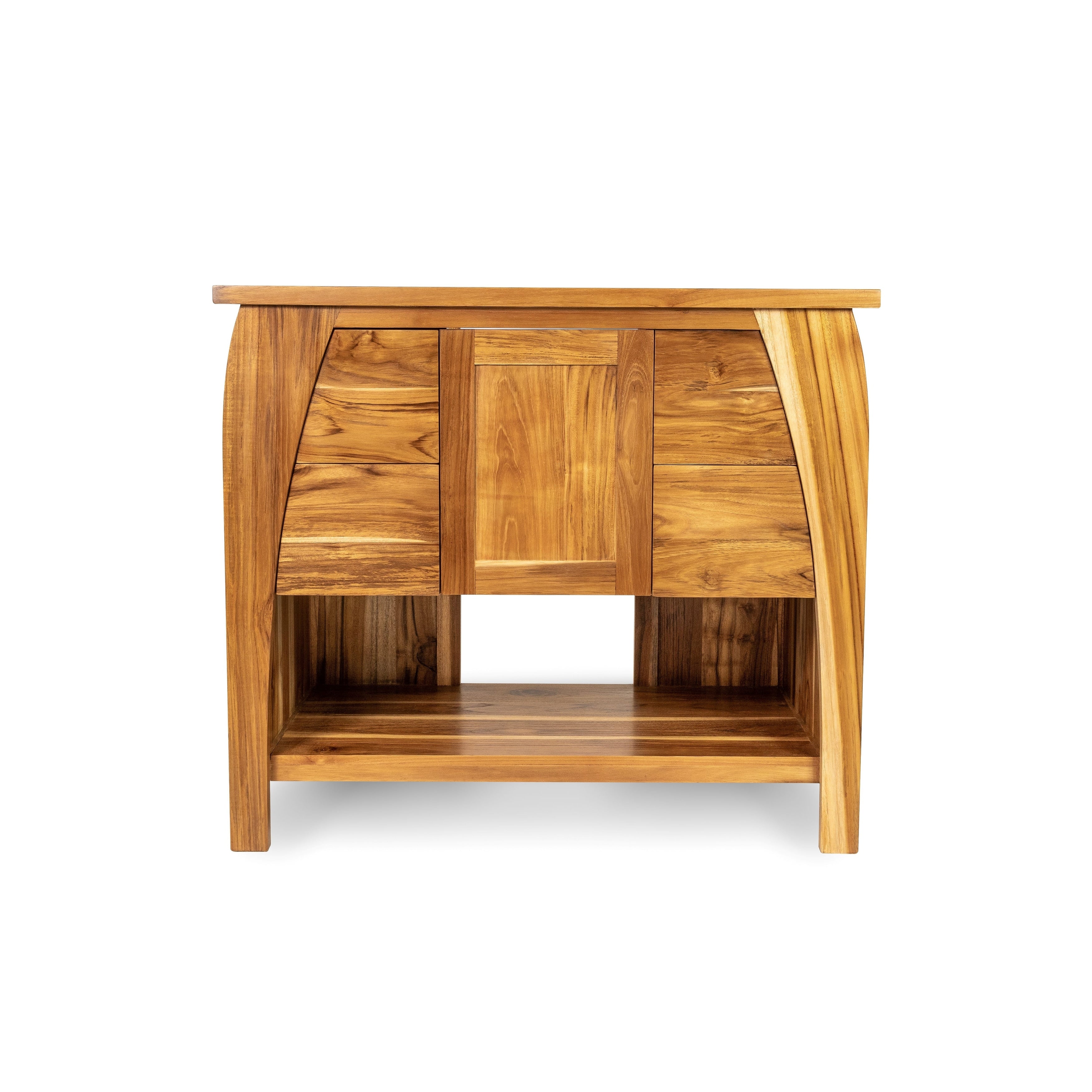 36 Ecodecors Tranquility Solid Teak Bathroom Vanity In Earthyteak Finish