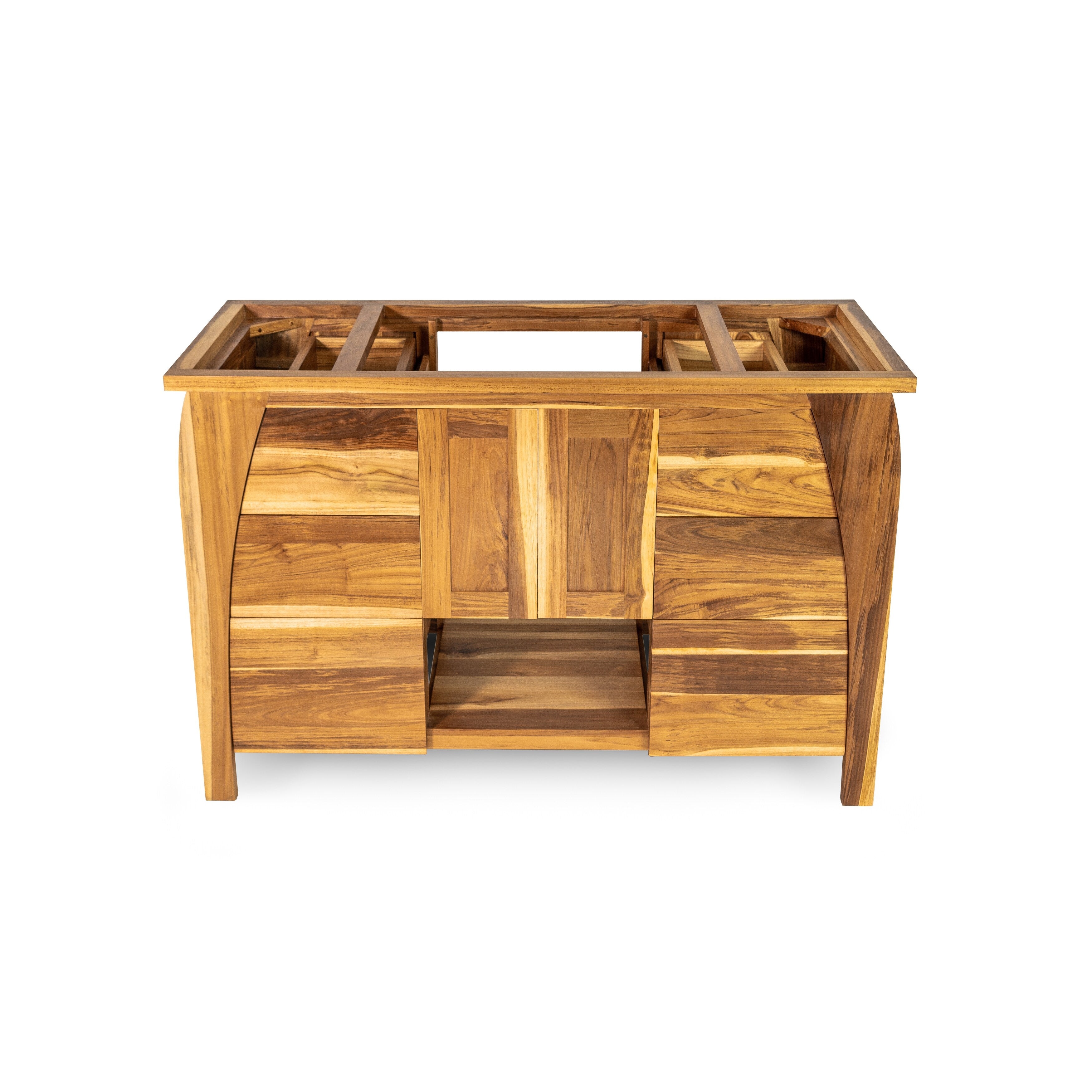 48 Ecodecors Tranquility Solid Teak Bathroom Vanity In Earthyteak Finish