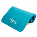 Ecowise Deluxe Workout Pilates Mat Extra Thick Portable Olive Color 3 4 Thick X 22 Width X 56 Length Blue