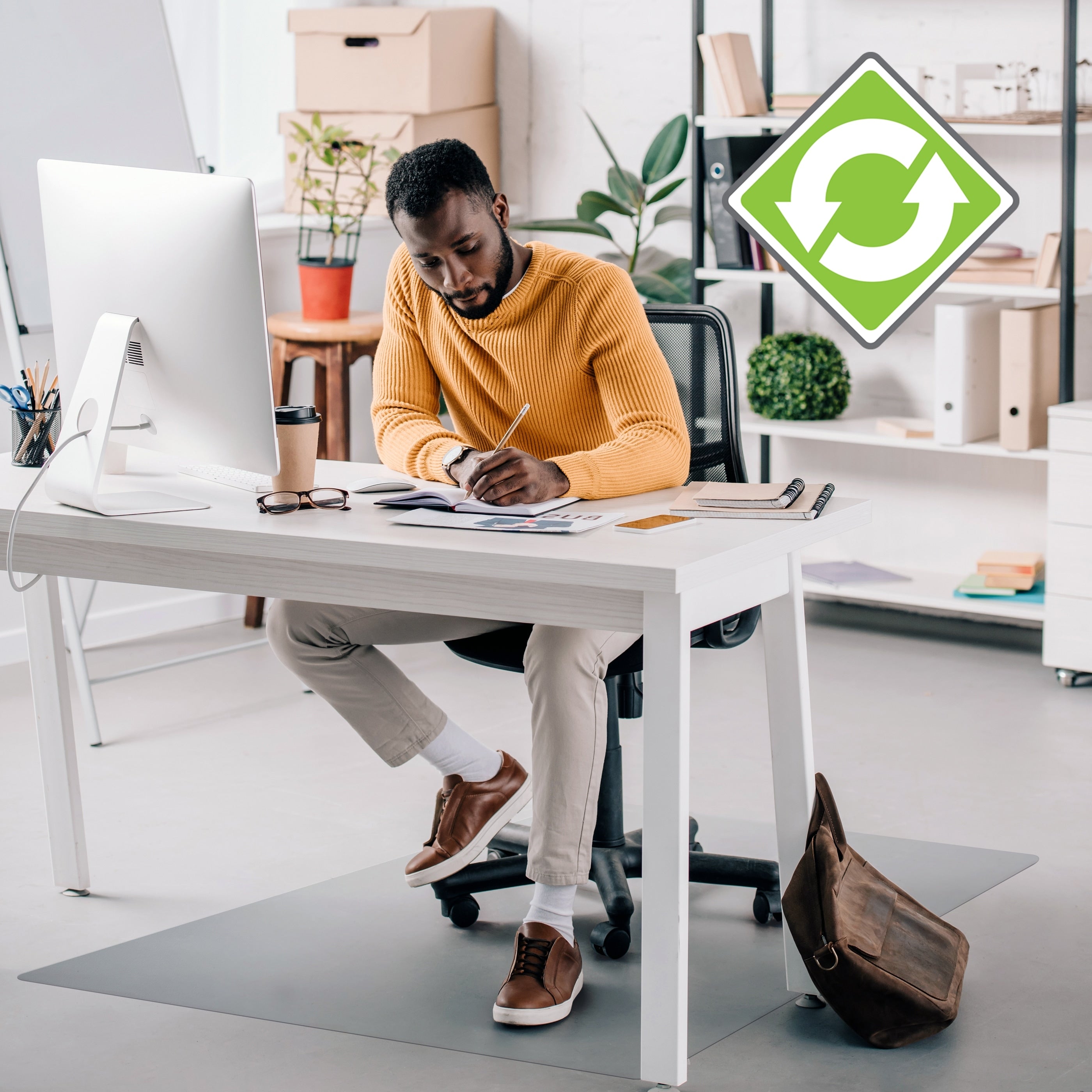 Ecotex Revolutionmat Recycled Chair Mat For Hard Floors 100 Recycled Rectangular Size 48 X 60