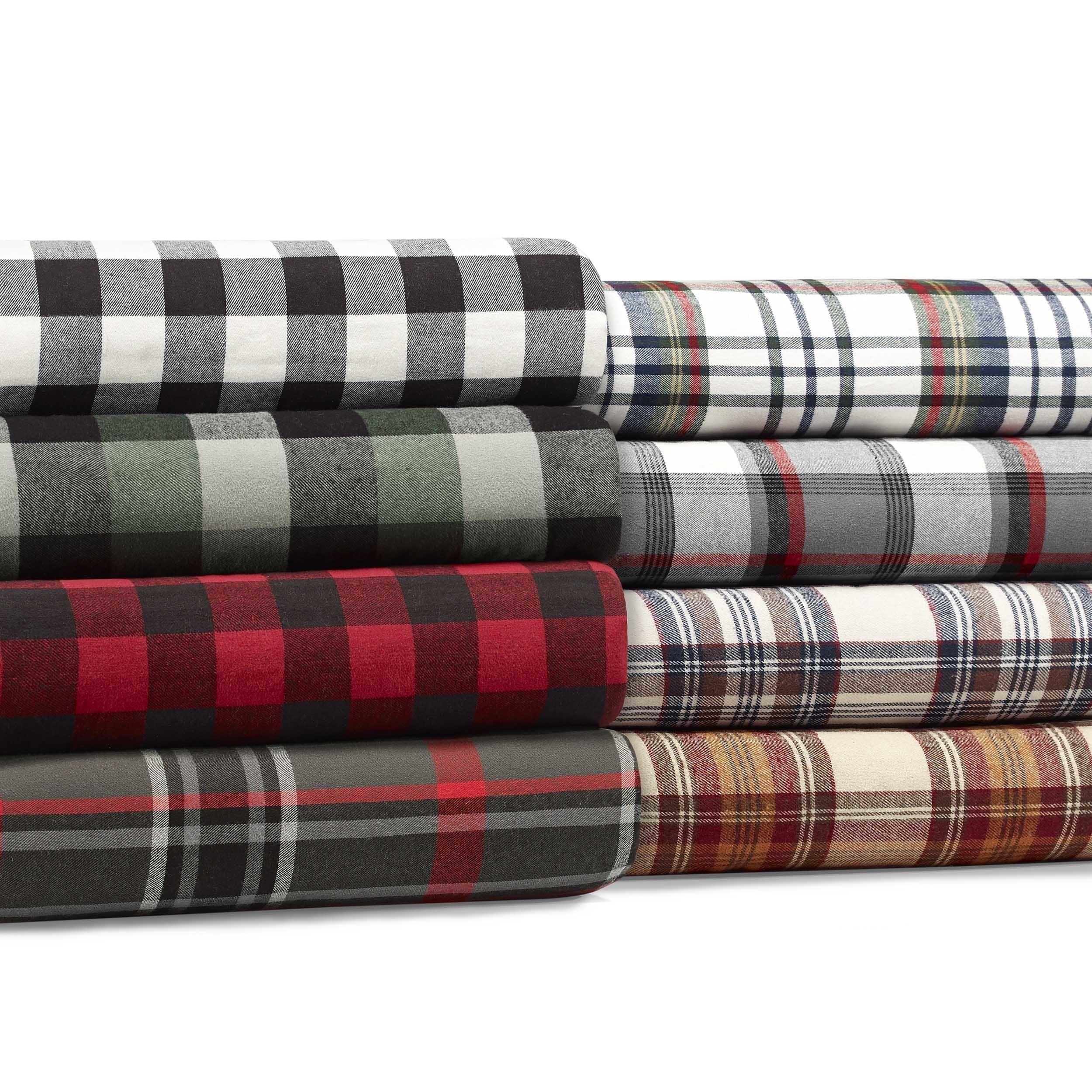 Eddie Bauer Flannel Sherpa Throws 50X60