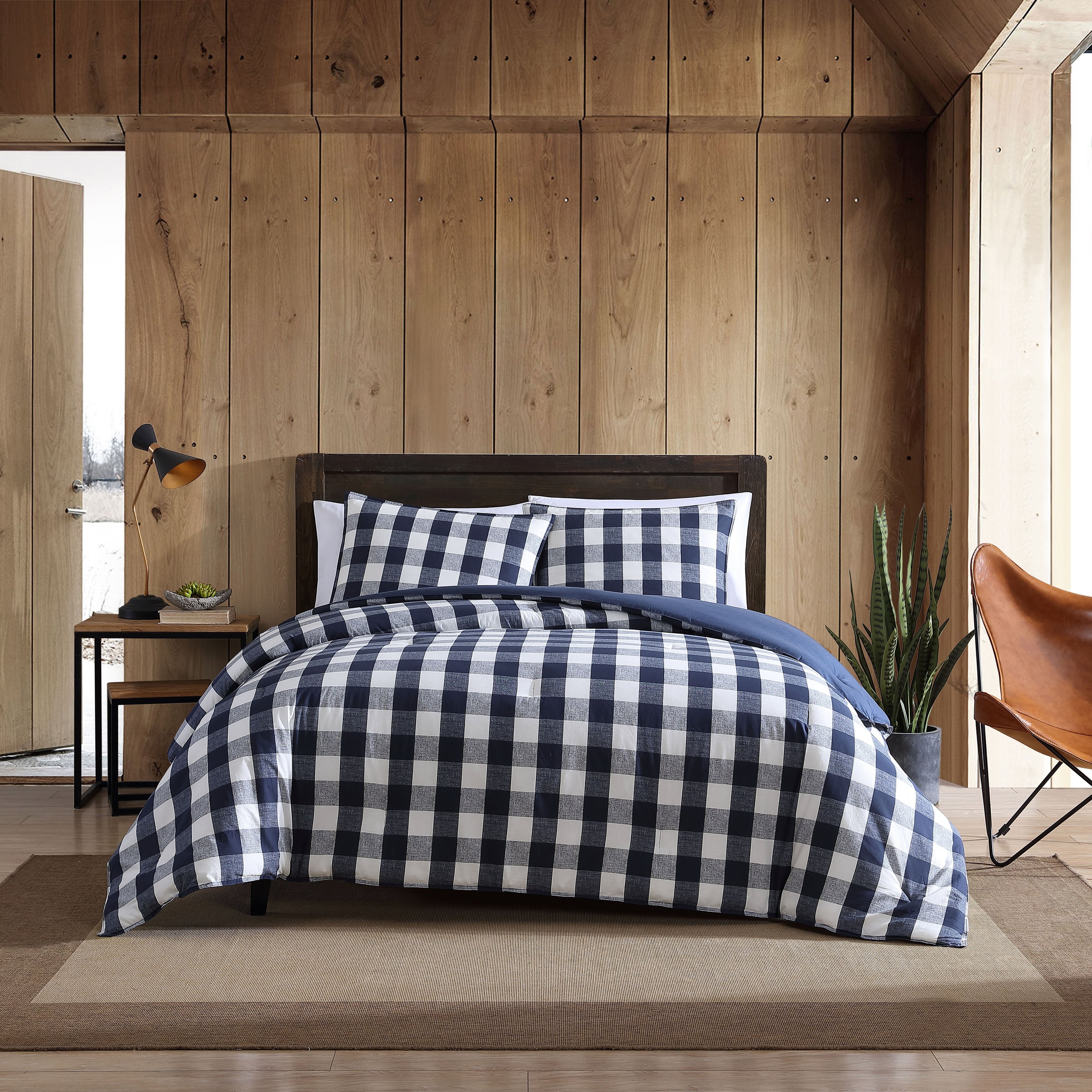 Eddie Bauer Lakehouse Plaid Blue Duvet Cover Set
