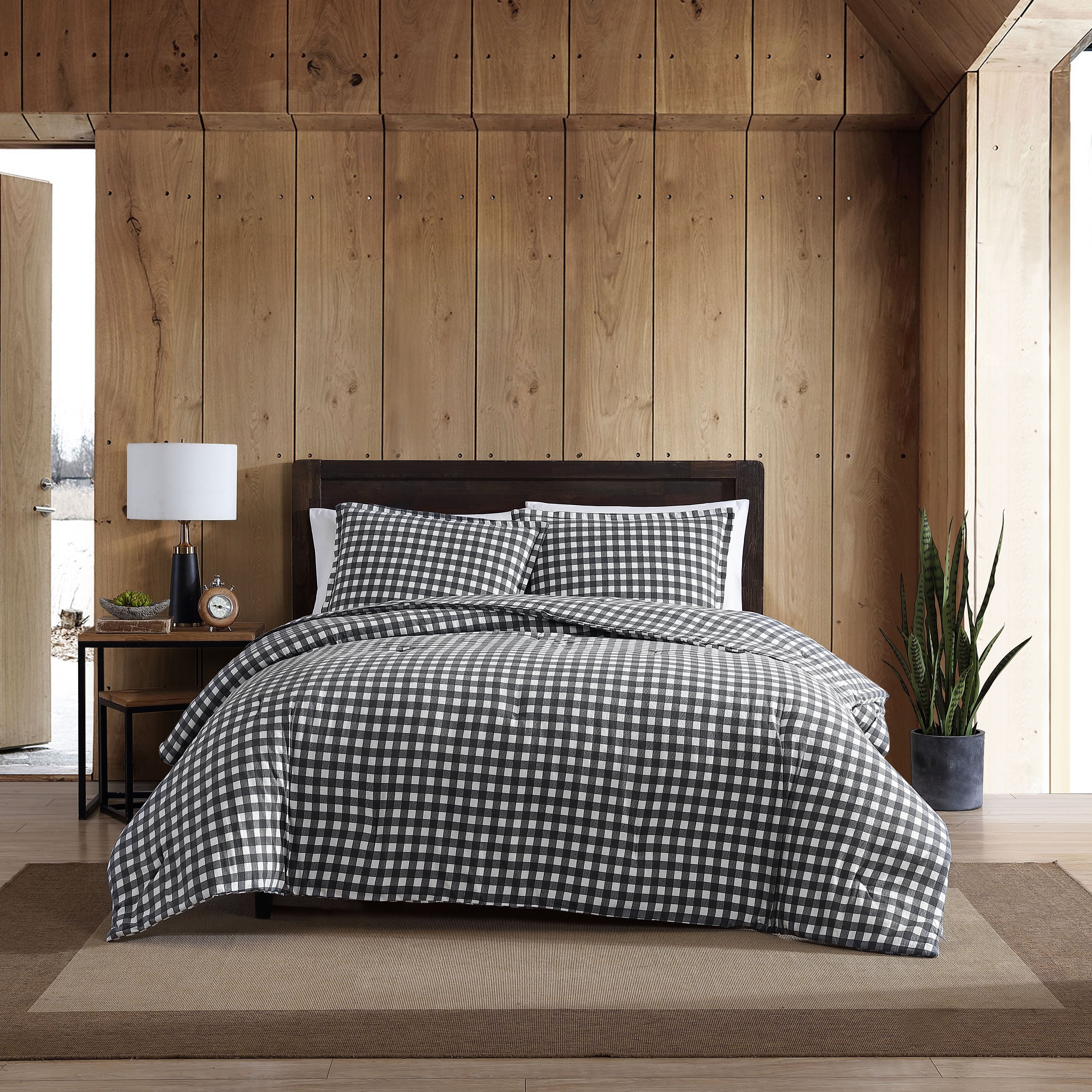 Eddie Bauer Preston Cinder Flannel Comforter Set