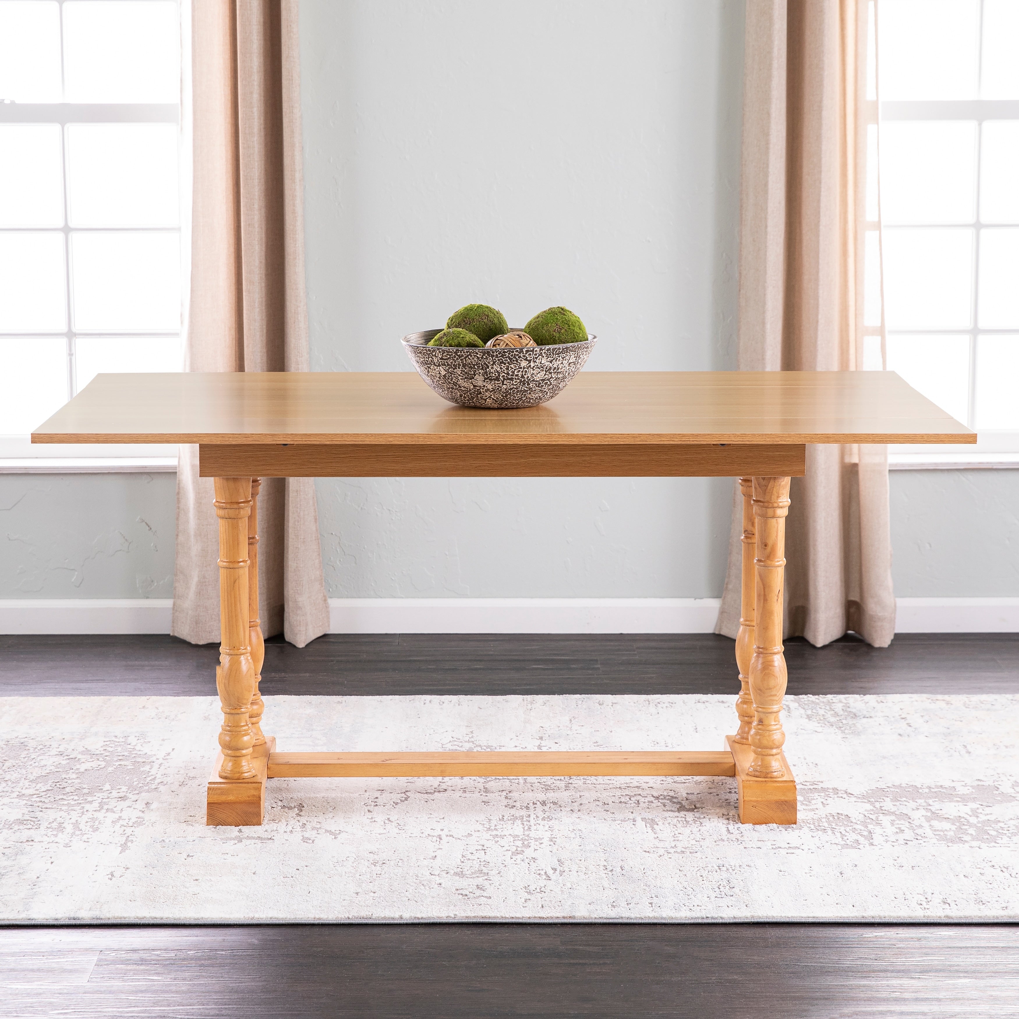 Harper Blvd Eddlewood Farmhouse Folding Trestle Console To Dining Table