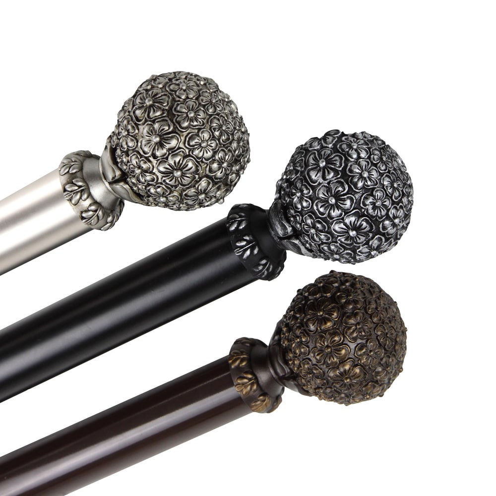 Instyledesign Eden 1.5 Inch Adjustable Curtain Rod
