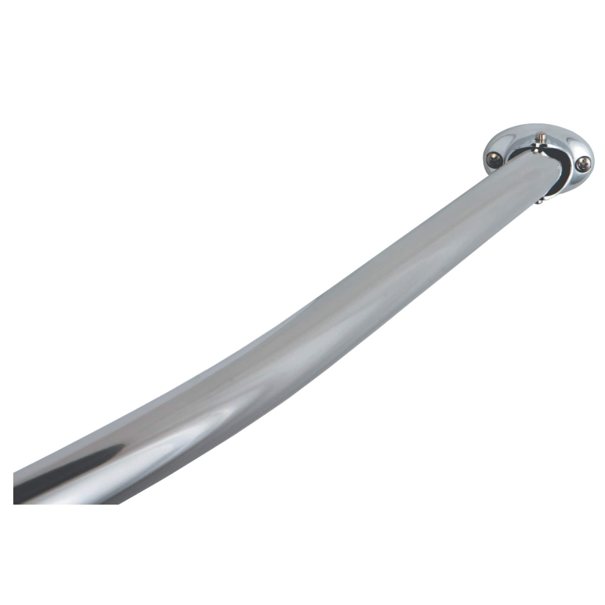 Hotel Space Plus Curved Shower Rod Silver