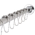 Edenscape Adjustable Shower Curtain Rod With Ring Combo In Polished Chrome